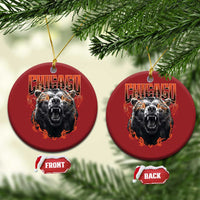 Vintage Chicago Christmas Ornament Retro Graphic Wild Bear Streetwear Bootleg - Wonder Print Shop