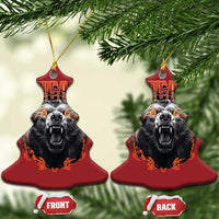 Vintage Chicago Christmas Ornament Retro Graphic Wild Bear Streetwear Bootleg - Wonder Print Shop