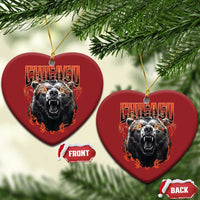 Vintage Chicago Christmas Ornament Retro Graphic Wild Bear Streetwear Bootleg - Wonder Print Shop