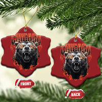 Vintage Chicago Christmas Ornament Retro Graphic Wild Bear Streetwear Bootleg - Wonder Print Shop