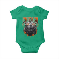 Vintage Chicago Baby Onesie Retro Graphic Wild Bear Streetwear Bootleg - Wonder Print Shop