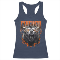 Vintage Chicago Racerback Tank Top Retro Graphic Wild Bear Streetwear Bootleg - Wonder Print Shop
