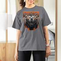 Vintage Chicago T Shirt For Women Retro Graphic Wild Bear Streetwear Bootleg - Wonder Print Shop