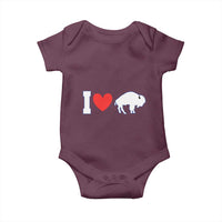 Vintage Buffalo Baby Onesie American I Love Bison - Wonder Print Shop