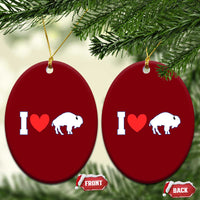 Vintage Buffalo Ceramic Ornament American I Love Bison - Wonder Print Shop