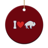 Vintage Buffalo Ceramic Ornament American I Love Bison - Wonder Print Shop