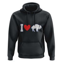 Vintage Buffalo Hoodie American I Love Bison - Wonder Print Shop