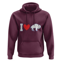 Vintage Buffalo Hoodie American I Love Bison - Wonder Print Shop