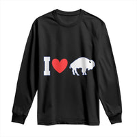 Vintage Buffalo Long Sleeve Shirt American I Love Bison - Wonder Print Shop