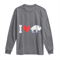 Vintage Buffalo Long Sleeve Shirt American I Love Bison - Wonder Print Shop