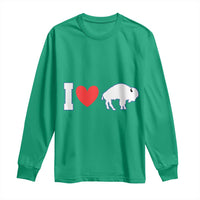 Vintage Buffalo Long Sleeve Shirt American I Love Bison - Wonder Print Shop