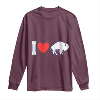 Vintage Buffalo Long Sleeve Shirt American I Love Bison - Wonder Print Shop