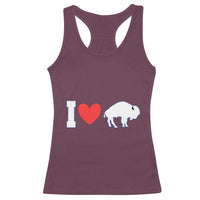 Vintage Buffalo Racerback Tank Top American I Love Bison - Wonder Print Shop