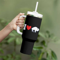 Vintage Buffalo Tumbler With Handle American I Love Bison - Wonder Print Shop