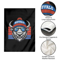 Buffalo Football Garden Flag Vintage 90s Bill Fan Game Day - Wonder Print Shop
