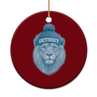 Detroit Football Ceramic Ornament Retro Lions Mascot Sport Fan - Wonder Print Shop