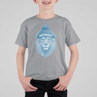 Detroit Football T Shirt For Kid Retro Lions Mascot Sport Fan - Wonder Print Shop