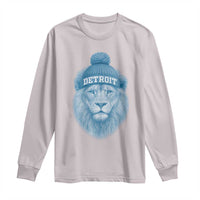 Detroit Football Long Sleeve Shirt Retro Lions Mascot Sport Fan - Wonder Print Shop
