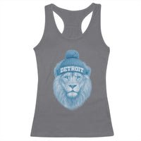 Detroit Football Racerback Tank Top Retro Lions Mascot Sport Fan - Wonder Print Shop