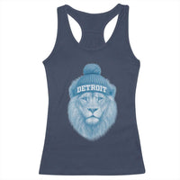 Detroit Football Racerback Tank Top Retro Lions Mascot Sport Fan - Wonder Print Shop