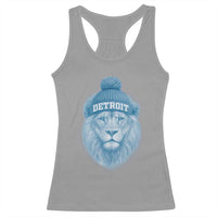Detroit Football Racerback Tank Top Retro Lions Mascot Sport Fan - Wonder Print Shop