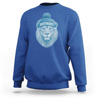 Detroit Football Sweatshirt Retro Lions Mascot Sport Fan - Wonder Print Shop