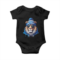Lion Lovers Baby Onesie Wearing Glasses Sunday Detroit Fan Apparel
