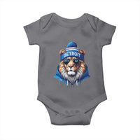 Lion Lovers Baby Onesie Wearing Glasses Sunday Detroit Fan Apparel