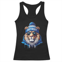Lion Lovers Racerback Tank Top Wearing Glasses Sunday Detroit Fan Apparel