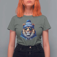 Lion Lovers T Shirt For Women Wearing Glasses Sunday Detroit Fan Apparel - Wonder Print Shop