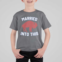 Married Into This Buffalo T Shirt For Kid Vintage Sport Mafia Wife Wedding Gifts - Wonder Print Shop