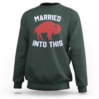 Married Into This Buffalo Sweatshirt Vintage Sport Mafia Wife Wedding Gifts - Wonder Print Shop