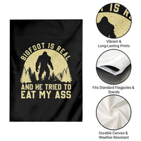 Funny Bigfoot Garden Flag Sasquatch Big Foot Eat My Ass Vintage Cryptid Meme - Wonder Print Shop