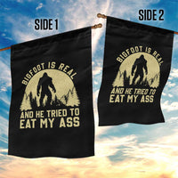 Funny Bigfoot Garden Flag Sasquatch Big Foot Eat My Ass Vintage Cryptid Meme - Wonder Print Shop