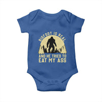 Funny Bigfoot Baby Onesie Sasquatch Big Foot Eat My Ass Vintage Cryptid Meme - Wonder Print Shop