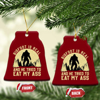 Funny Bigfoot Ceramic Ornament Sasquatch Big Foot Eat My Ass Vintage Cryptid Meme - Wonder Print Shop