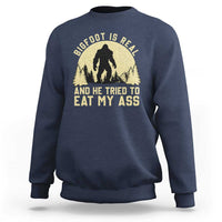 Funny Bigfoot Sweatshirt Sasquatch Big Foot Eat My Ass Vintage Cryptid Meme - Wonder Print Shop