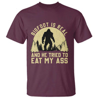Funny Bigfoot T Shirt Sasquatch Big Foot Eat My Ass Vintage Cryptid Meme - Wonder Print Shop