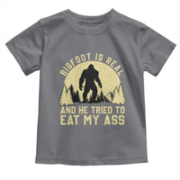 Funny Bigfoot Toddler T Shirt Sasquatch Big Foot Eat My Ass Vintage Cryptid Meme - Wonder Print Shop