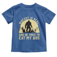Funny Bigfoot Toddler T Shirt Sasquatch Big Foot Eat My Ass Vintage Cryptid Meme - Wonder Print Shop