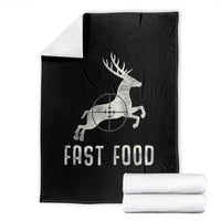 Deer Hunting Season Throw Blanket Funny Fast Food - Wonder Print Shop
