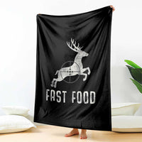 Deer Hunting Season Throw Blanket Funny Fast Food - Wonder Print Shop