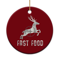 Deer Hunting Season Ceramic Ornament Funny Fast Food - Wonder Print Shop
