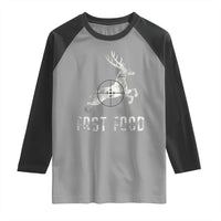 Deer Hunting Season Raglan Shirt Funny Fast Food - Wonder Print Shop
