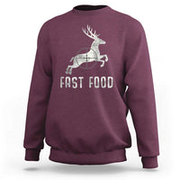 Deer Hunting Season Sweatshirt Funny Fast Food - Wonder Print Shop