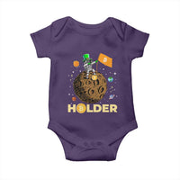 St Patricks Day Bitcoin Astronaut Baby Onesie Lucky Shamrock Leprechaun BTC Crypto To The Moon