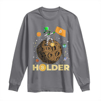 St Patricks Day Bitcoin Astronaut Long Sleeve Shirt Lucky Shamrock Leprechaun BTC Crypto To The Moon