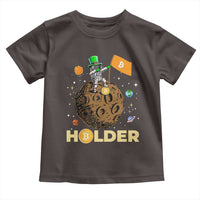 St Patricks Day Bitcoin Astronaut Toddler T Shirt Lucky Shamrock Leprechaun BTC Crypto To The Moon