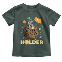 St Patricks Day Bitcoin Astronaut Toddler T Shirt Lucky Shamrock Leprechaun BTC Crypto To The Moon