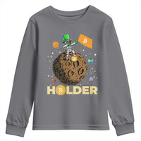 St Patricks Day Bitcoin Astronaut Youth Sweatshirt Lucky Shamrock Leprechaun BTC Crypto To The Moon